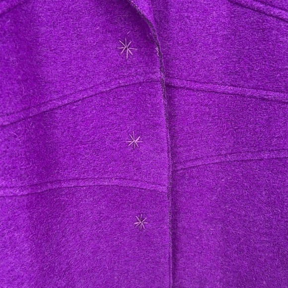 𝅺Pinehurst Wool Blend Purple Snap Button Blazer SZ L - Picture 7 of 13